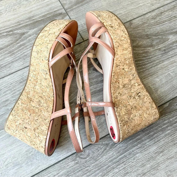 KATE SPADE Talanse Pink Patent Wedge  Platform Sandals - Picture 9 of 14